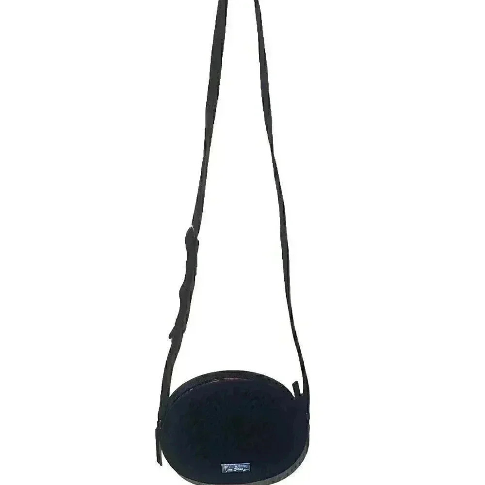 Vera Bradley Zebra Flock Crossbody Black Velvet Velour Zebra Rosewood Purse - Picture 2 of 6